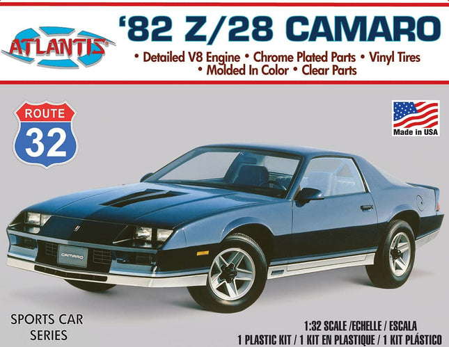 AANM2004, 1982 Camaro Z/28 1/32 Plastic Model Kit Made in The USA