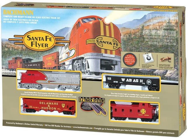 BAC00647, Bachmann Trains - Santa Fe Flyer - Ready To Run Electric Train Set - HO Scale - Caloosa Trains And Hobbies