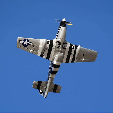 E-flite RC Airplane P-51D Mustang 1.2m BNF Basic with AS3X and Safe Select, EFL8950 - Caloosa Trains And Hobbies