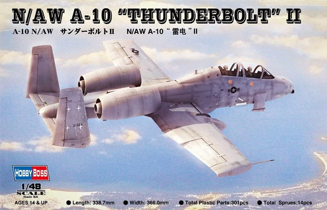 HBO80324, 1/48 Hobby Boss N/AW A-10 Thunderbolt II Airplane Model Building Kit