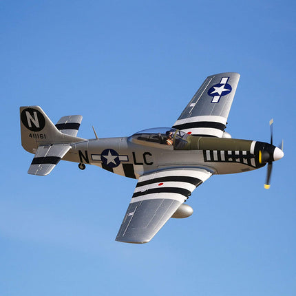 E-flite RC Airplane P-51D Mustang 1.2m BNF Basic with AS3X and Safe Select, EFL8950 - Caloosa Trains And Hobbies
