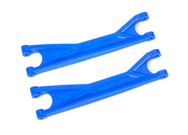 TRA7892X, Suspension arms, upper, blue (left or right, front or rear) (2) (for use with #7895 X-Maxx® WideMaxx® suspension kit)