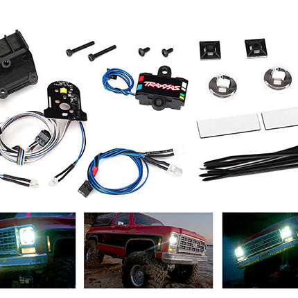 TRA8039, LED light set (contains headlights, tail lights, side marker lights, distribution block (fits #8130 body, requires #8028 power supply)