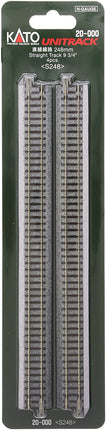 KAT20000, Kato 20-000 N Scale 248mm 9-3/4" Straight (4) - Caloosa Trains And Hobbies