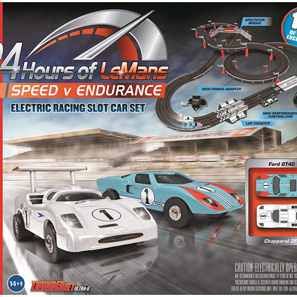 Auto World 16' 24 Hours of Le Mans Speed V Endurance Slot Race Set - Caloosa Trains And Hobbies