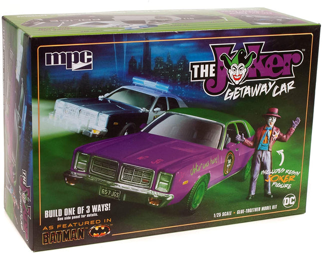 MPC Batman The Joker Getaway Car 1978 Dodge Monaco 1:25 Scale Model Kit w/Joker Figure (MPC890)