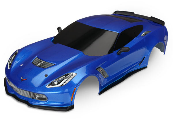 TRA8386X, Body, Chevrolet Corvette Z06, blue (painted, decals applied)