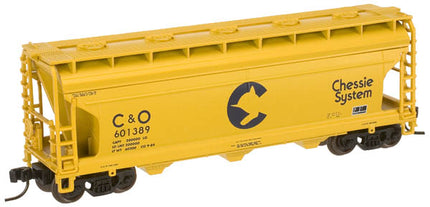 N Scale - Atlas - 39921A - Covered Hopper, 3-Bay, ACF 3560 - Chessie System - 601341