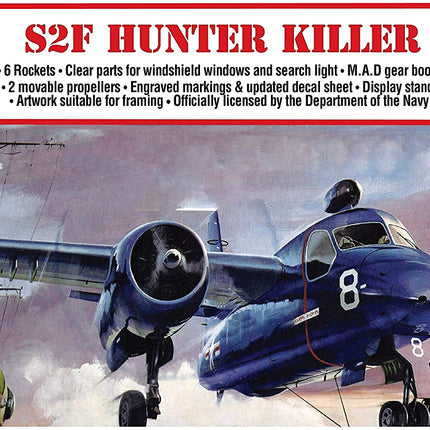 S2F Hunter Killer Plastic Model Airplane Kit - Caloosa Trains And Hobbies