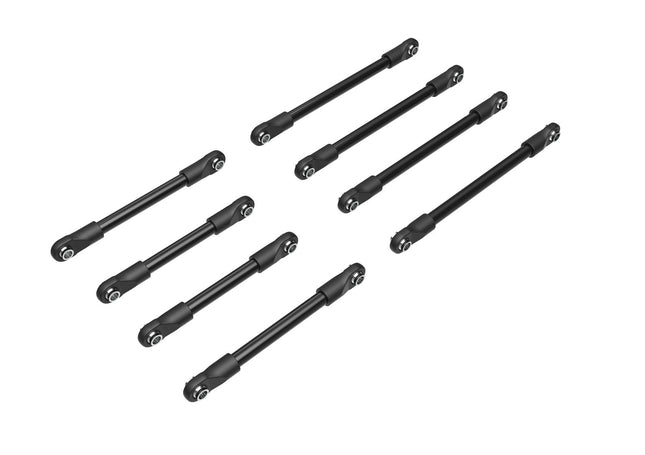 TRA9749, Suspension link set, steel (includes 4x53mm front lower links (2), 4x46mm front upper links (2), 4x68mm rear lower or upper links (4))