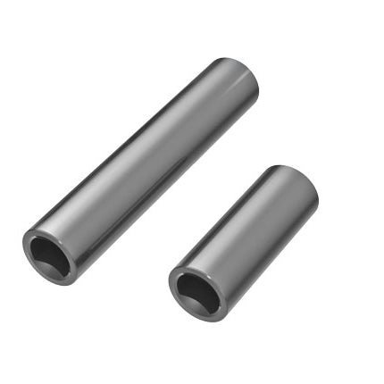 TRA9752-GRAY, Driveshafts, center, female, 6061-T6 aluminum (dark titanium-anodized) (front & rear) (for use with #9751 metal center driveshafts)