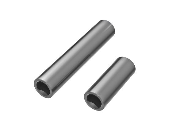 TRA9752-GRAY, Driveshafts, center, female, 6061-T6 aluminum (dark titanium-anodized) (front & rear) (for use with #9751 metal center driveshafts)