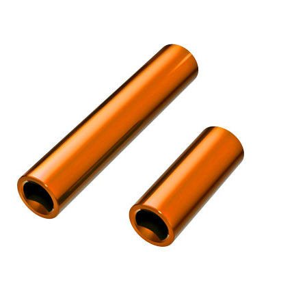 TRA9752-ORNG, Driveshafts, center, female, 6061-T6 aluminum (orange-anodized) (front & rear) (for use with #9751 metal center driveshafts)