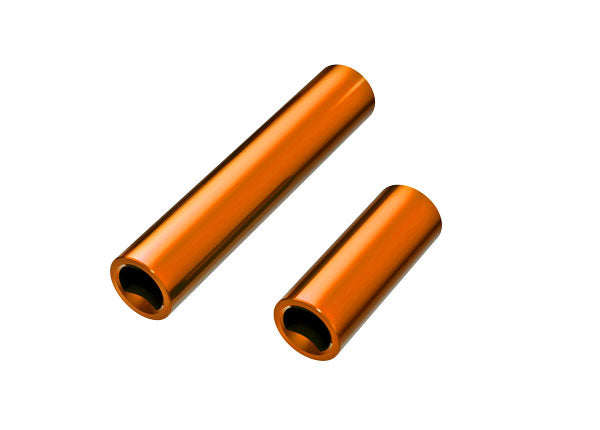 TRA9752-ORNG, Driveshafts, center, female, 6061-T6 aluminum (orange-anodized) (front & rear) (for use with #9751 metal center driveshafts)