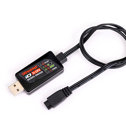 TRA9767, Traxxas Charger Id Balance Usb 2-Cell Lipo