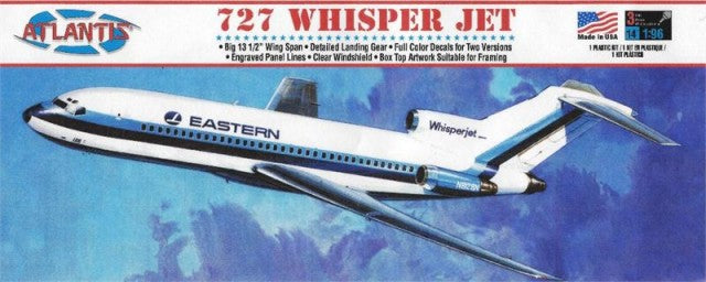 1/96 B727 Whisper Jet The Wings of Man Commercial Airliner (formerly Aurora) (markings for TWA, Eastern)