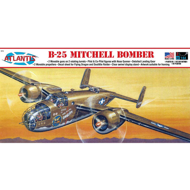 AANH216, B-25 Mitchell Bomber Flying Dragon 1/64 Model