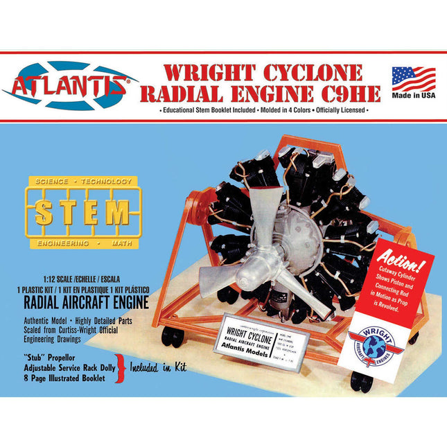 AANM6052, Wright Cyclone 9 Radial Engine STEM 1:12