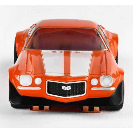 AFX Chevy Camaro SS396 Orange HO Slot Car w/Clear Windows - Caloosa Trains And Hobbies
