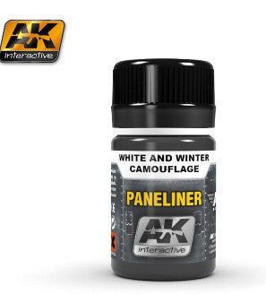 Air Series: Panel Liner White & Winter Camouflage Enamel Paint 35ml Bottle - AKI-2074