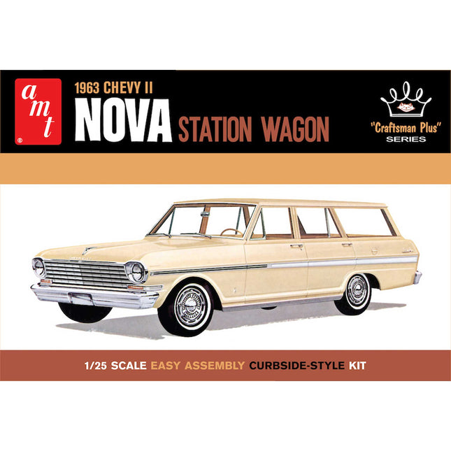 AMT1202, 1/25 1963 Chevy II Nova Station Wagon Craftsman