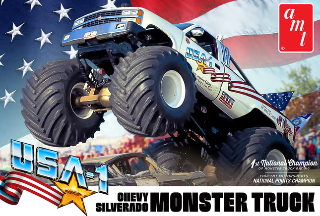 1/25 USA-1 Chevy Silverado Monster Truck - Caloosa Trains And Hobbies