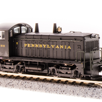 Broadway Limited BLI3867 NW2 PRR #9250 Diesel Locomotive Model Train with Paragon3 Sound DC44; DCC N - Green