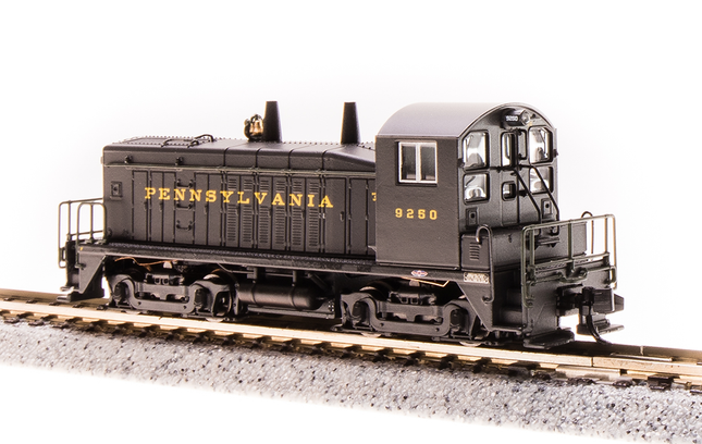 Broadway Limited BLI3867 NW2 PRR #9250 Diesel Locomotive Model Train with Paragon3 Sound DC44; DCC N - Green