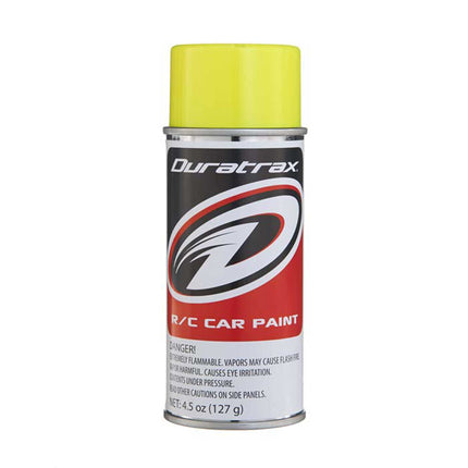 DTXR4279, DuraTrax Polycarb Fluorescent Yellow Lexan Spray Paint (4.5oz)