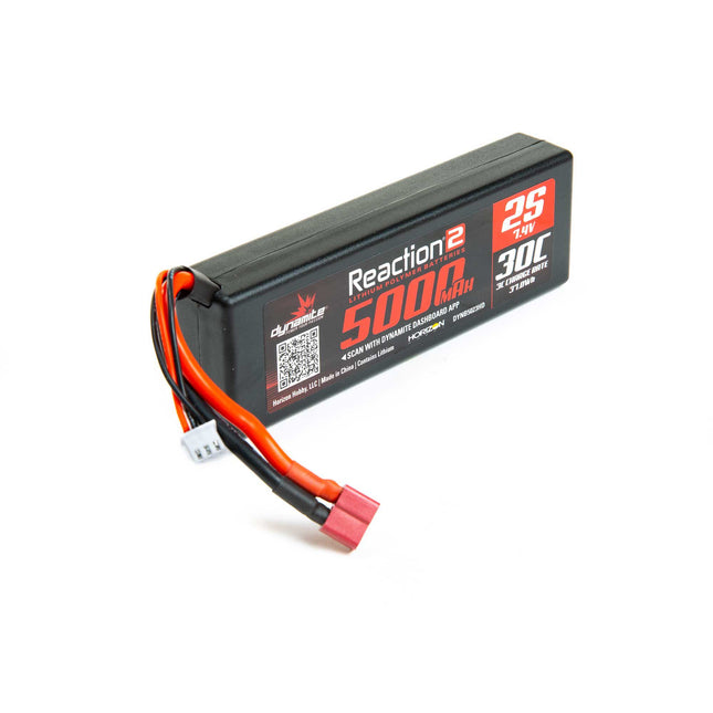 Batterie Lipo Hardcase 7.4v 5000mah 2s 100c Rc Lipo Batterie avec T Shape  Red Plug pour Rc Modèle