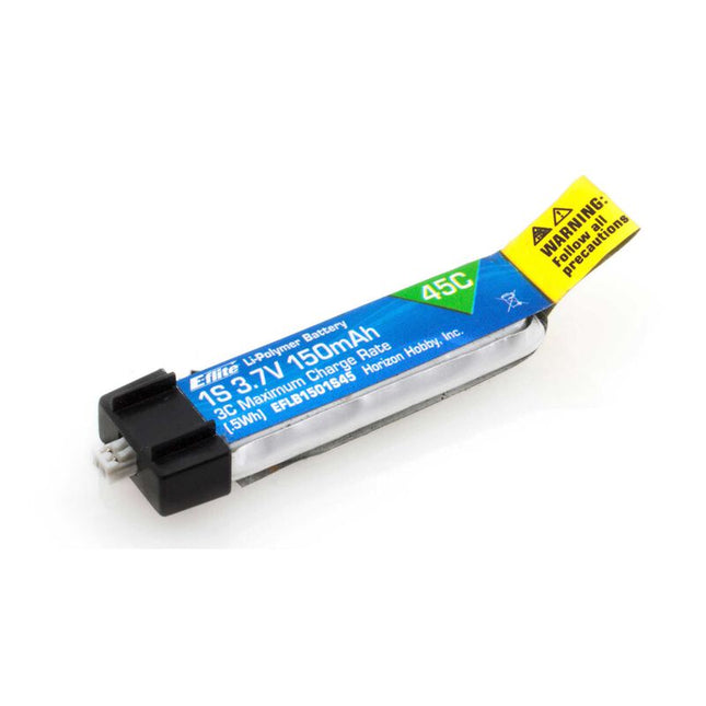 EFLB1501S45, 150mAh 1S 3.7V 45C LiPo Battery: PH 1.5 (Ultra Micro)