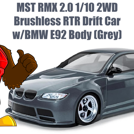 MXS-533716GR, MST RMX 2.0 1/10 2WD Brushless RTR Drift Car w/BMW E92 Body (Grey)