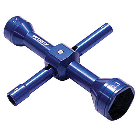 INTC22774BL, Integy Quad Hex Socket Wrench 7, 8, 17, 23mm, Blue