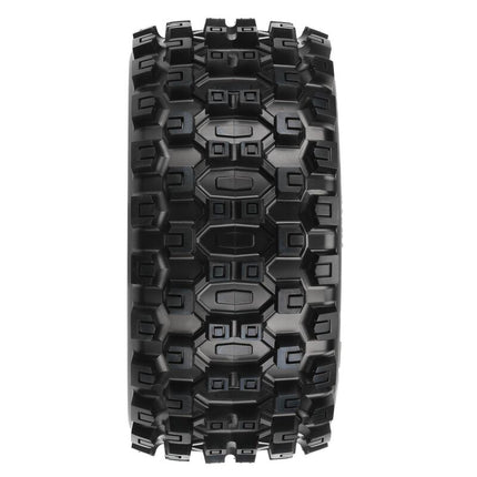 PRO1013113, Pro-Line Traxxas X-Maxx Badlands MX43 Pro-Loc Pre-Mounted All Terrain Tires (MX43) w/Impulse Pro-Loc Wheels (Black) (2)
