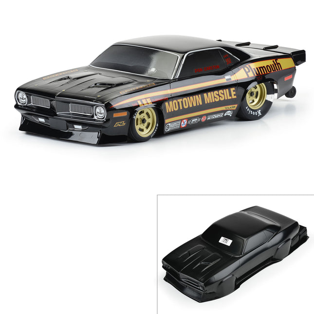 PRO355018, 1/10 1972 Plymouth Barracuda Motown Missile Black