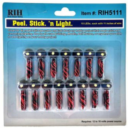 RIH5111, PEEL STICK N LIGH 15P LED