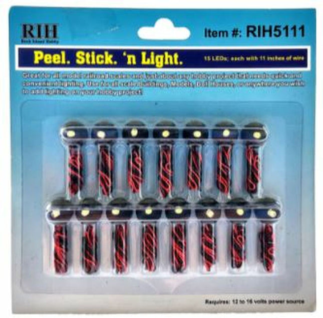 RIH5111, PEEL STICK N LIGH 15P LED