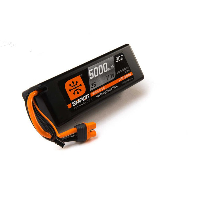 SPMX50003S30H3, Spektrum, 11.1V 5000mAh 3S 30C Smart Hardcase LiPo Battery: IC3