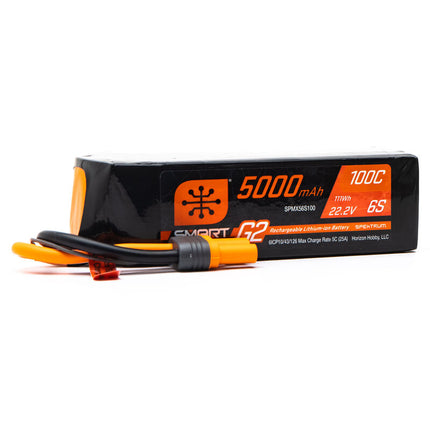 SPMX56S100, 22.2V 5000mAh 6S 100C Smart G2 LiPo Battery: IC5