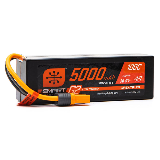SPMXG2PS8, Spektrum RC Smart G2 PowerStage 8S Bundle w/Two 4S Smart LiPo Batteries (5000mAh)