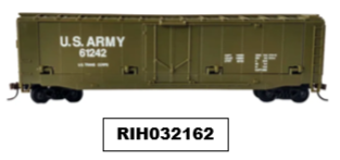 RIH032162, Rock Island Hobby 032162 - US Army Tank Buster Q Car US Army 61242 - HO Scale