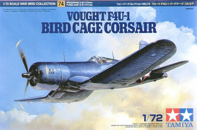 F4U-1 Bird Cage Corsair 1/72 Tamiya, TAM-60774