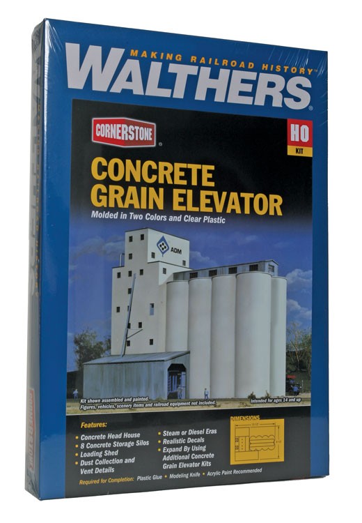 ADM Grain Elevator Kit HO Scale