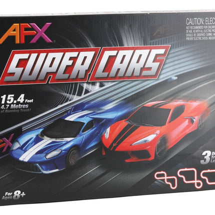 AFX22032, AFX Super Cars 15-Foot Mega G+ 1/64 Scale Slot Car Track Set