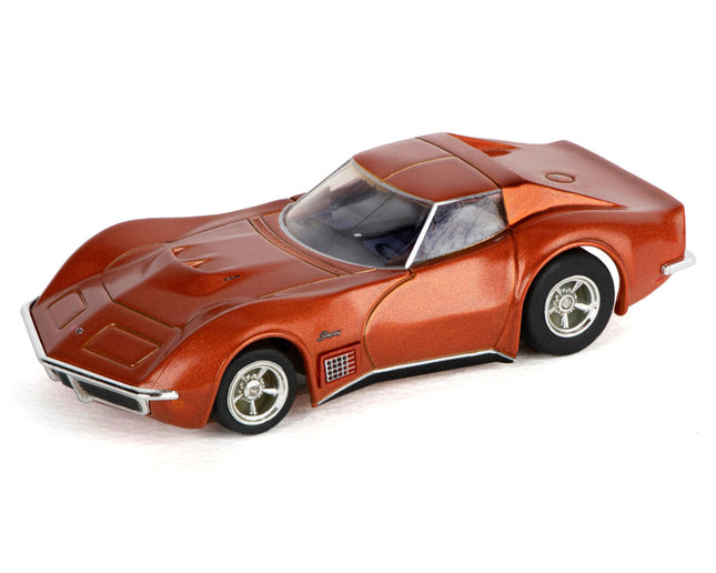 AFX22047, AFX Collector Series 1970 Corvette 454 1/64 Scale Slot Car (Orange Metallic) (SWB) (Mega G+)