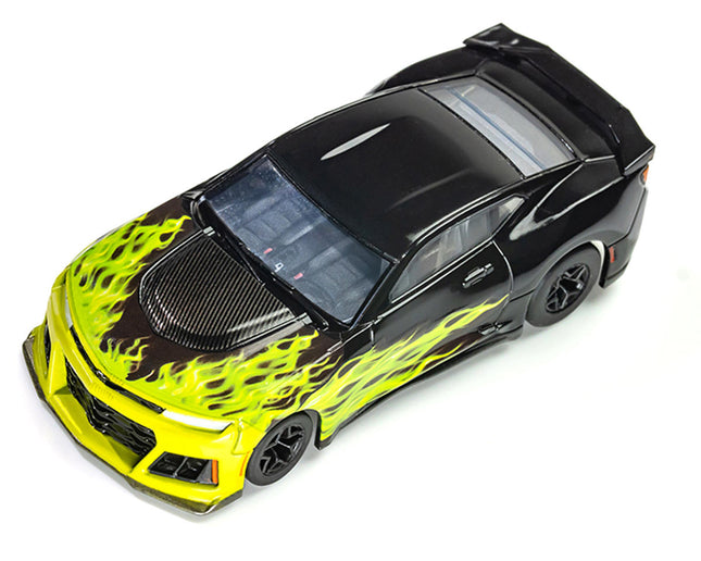 AFX22060, AFX 2021 Camaro ZL1 1/64 Scale Slot Car (Lime Fire) (LWB) (Mega G+)