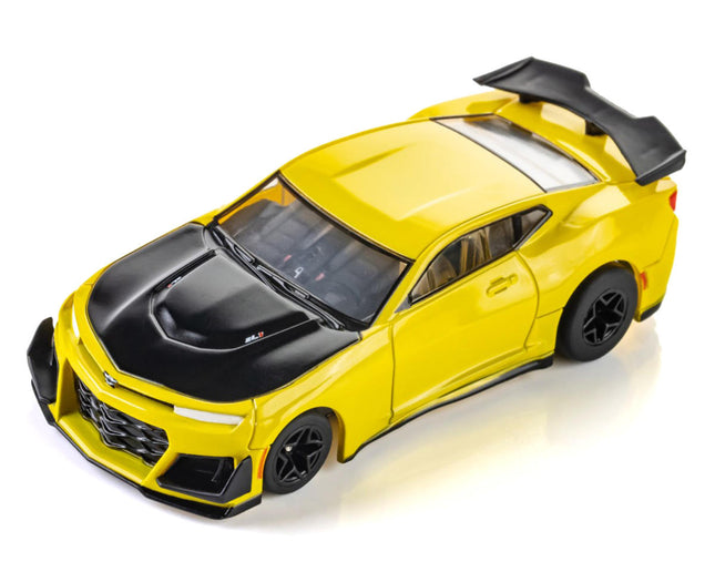 AFX22075, AFX 2021 Camaro ZL1 1/64 Scale Slot Car (Shock Yellow) (LWB) (Mega G+)
