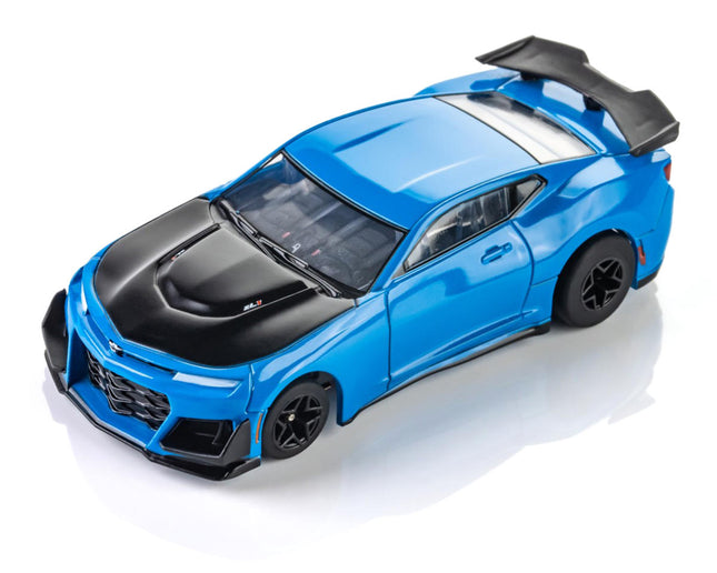 AFX22079, AFX 2021 Camaro ZL1 1/64 Scale Slot Car (Rapid Blue) (LWB) (Mega G+)