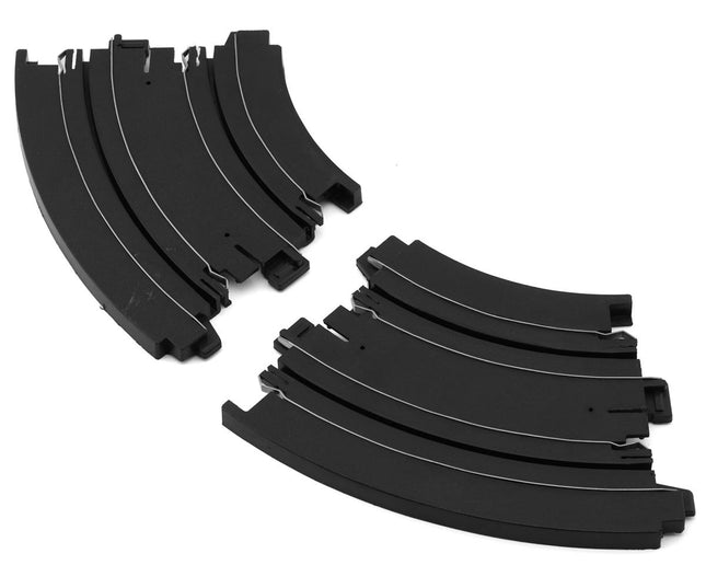 AFX70611, AFX 45° Curved 1/64 Scale Slot Car Track expansion Pieces (2)