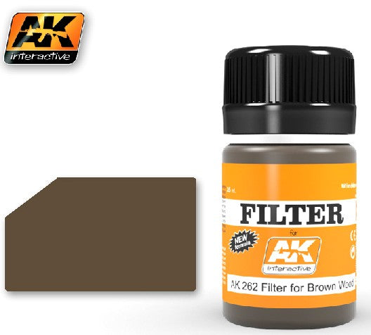 AKI-262, Filter for Brown Wood Enamel Paint 35ml Bottle